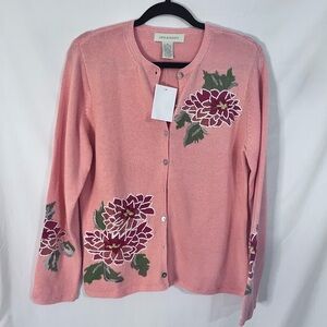 Appleseed's Rose Pink Floral Cardigan